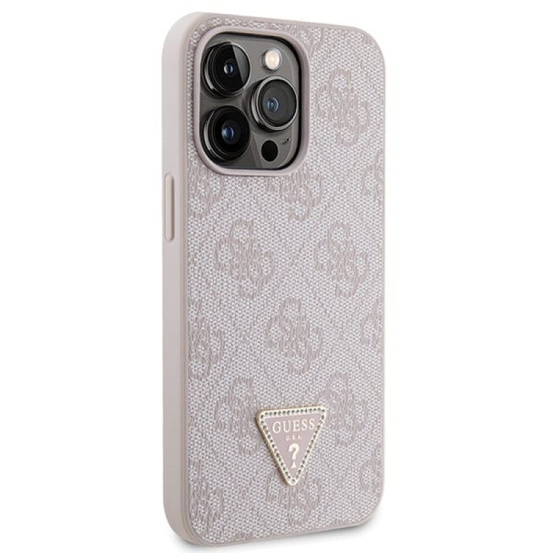 Guess GUHCP13LP4TDSCPP Apple iPhone 13/13 Pro ροζ σκληρή θήκη, Crossbody 4G Metal Logo
