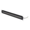 StarTech.com C6APANELSTP241UFT 24-θυρών 1U Patch Panel Διέλευσης, θωρακισμένο Cat6a, RJ45, 19", μαύρο
