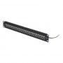 StarTech.com C6APANELSTP241UFT 24-θυρών 1U Patch Panel Διέλευσης, θωρακισμένο Cat6a, RJ45, 19", μαύρο