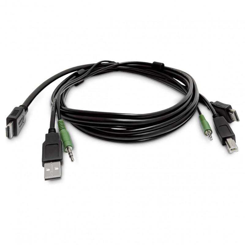 Καλώδιο KVM HDMI StarTech.com SKHDMMKVM-06-TAA συμβατό με TAA, USB 2.0, ήχος 3.5 mm, 1.8 m