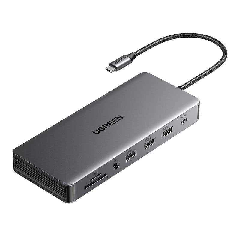 Σταθμός σύνδεσης φορητού υπολογιστή Ugreen Revodok Pro 313 USB-C (15978), UGR1851, 100 W, γκρι