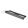 StarTech.com C6PANELSTP241U 24-θυρο 1U κενό keystone patch panel με μπάρα διαχείρισης καλωδίων, 48.3 cm, CAT6A, μαύρο