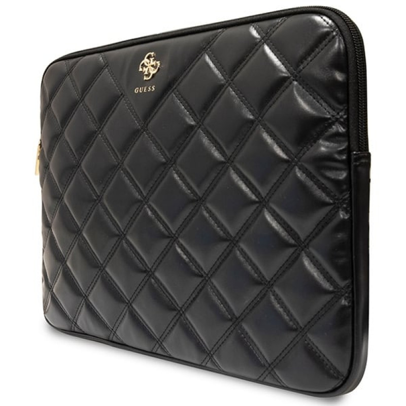 Θήκη laptop Guess GUCS14ZPSQSSGK, 14", Quilted 4G, μαύρη