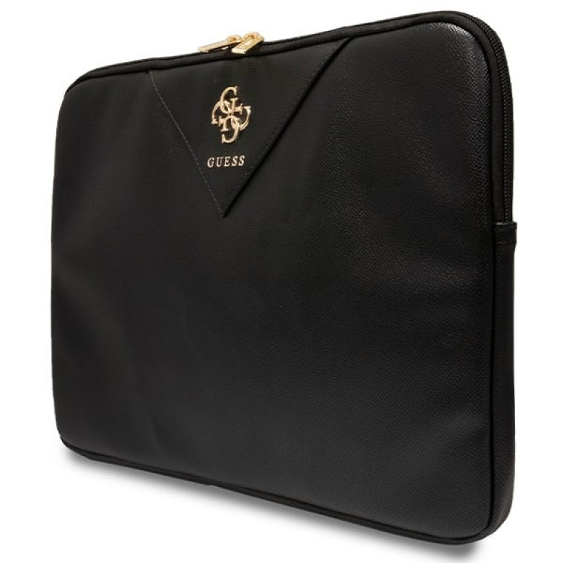 Guess GUCS16ZPGSTEGK ZIP Leather Triangle 4G Θήκη Laptop 16", μαύρη