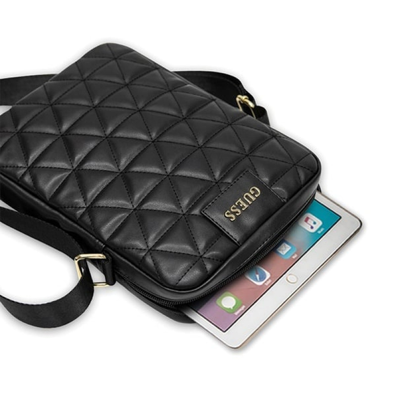 Guess GUTB10QLBK Quilted Τσάντα για Tablet 10", μαύρη