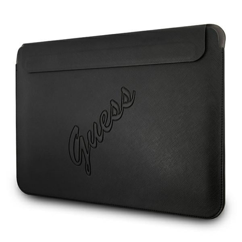 Θήκη Guess GUCS13PUSASBK Saffiano Script για φορητό υπολογιστή 13", μαύρη