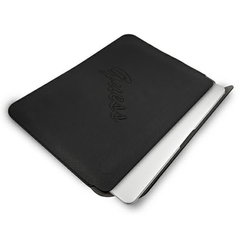 Θήκη Guess GUCS13PUSASBK Saffiano Script για φορητό υπολογιστή 13", μαύρη