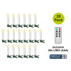 Goobay 75258 Ασύρματα LED Χριστουγεννιάτικα Κεριά Δέντρου (20 τεμ.), με 20x AAA (LR03), κλιπ, τηλεχειριστήριο, χρονοδιακόπτη, ρυθμιζόμενη φωτεινότητα, θερμό λευκό (2600 K)