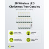 Goobay 75258 Ασύρματα LED Χριστουγεννιάτικα Κεριά Δέντρου (20 τεμ.), με 20x AAA (LR03), κλιπ, τηλεχειριστήριο, χρονοδιακόπτη, ρυθμιζόμενη φωτεινότητα, θερμό λευκό (2600 K)