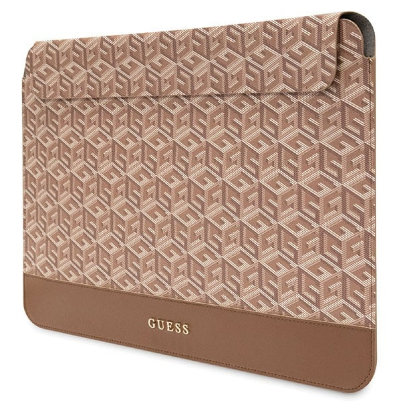 Θήκη laptop Guess GUCS14HGCFSEW 14 ίντσες, GCube Stripes, καφέ