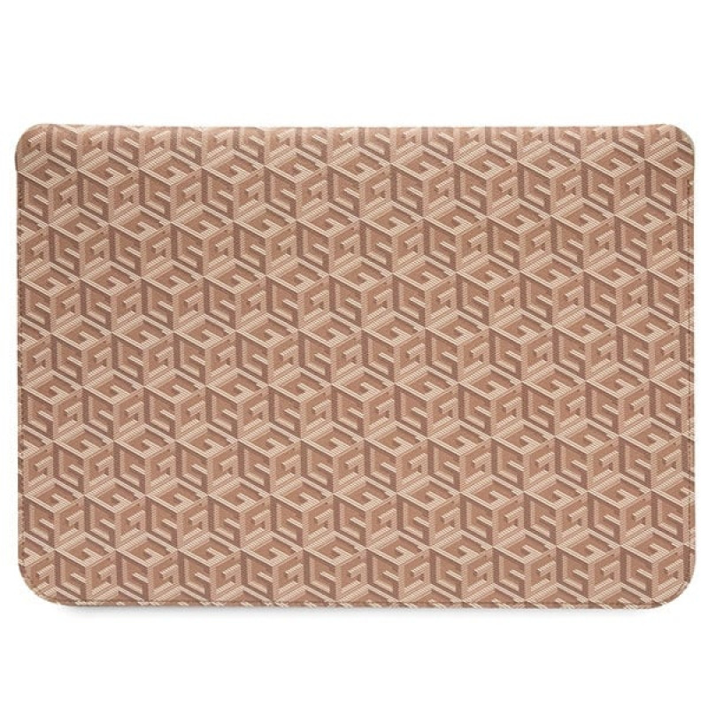 Θήκη laptop Guess GUCS14HGCFSEW 14 ίντσες, GCube Stripes, καφέ
