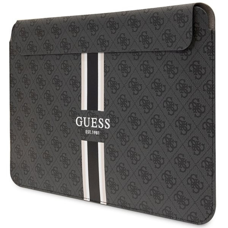 Θήκη laptop Guess GUCS14P4RPSK 14", 4G Printed Stripes, μαύρη
