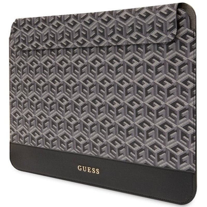 Θήκη laptop Guess GUCS14HGCFSEK 14 ιντσών, GCube Stripes, μαύρη