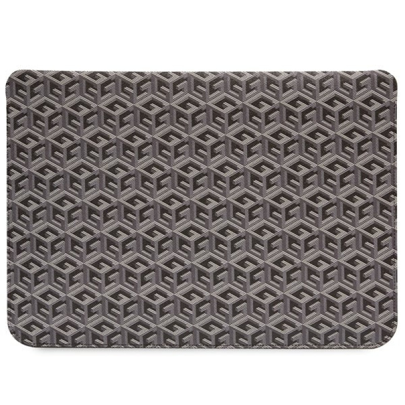 Θήκη laptop Guess GUCS14HGCFSEK 14 ιντσών, GCube Stripes, μαύρη