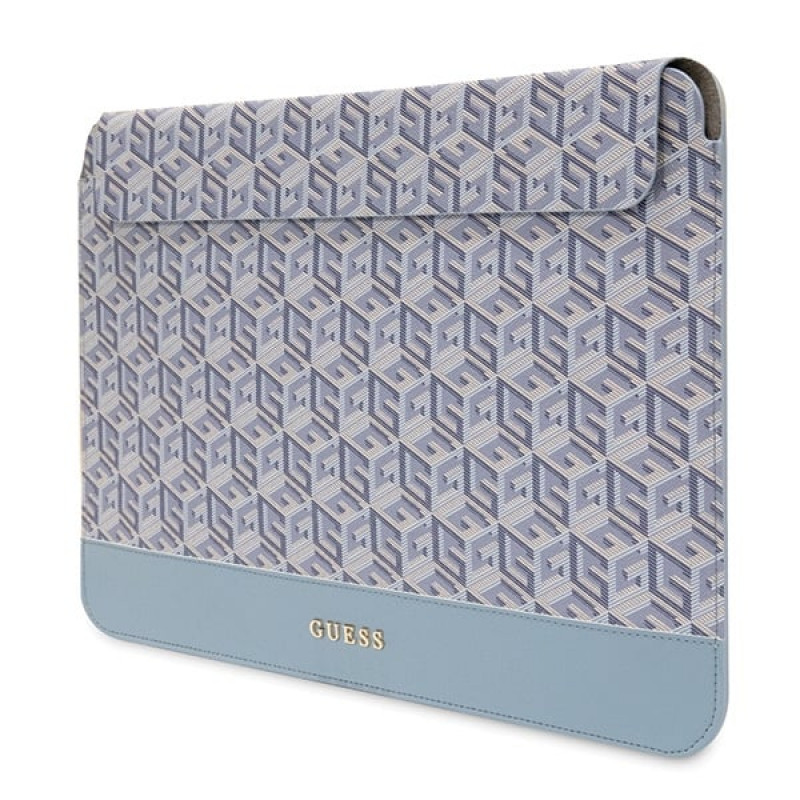 Θήκη για φορητό υπολογιστή Guess GUCS14HGCFSEB 14 ιντσών, GCube Stripes, μπλε