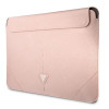 Θήκη laptop Guess GUCS16PSATLP 16", Saffiano Triangle, ροζ