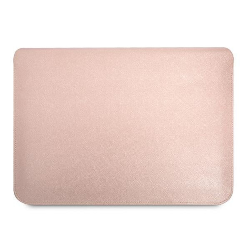 Θήκη laptop Guess GUCS16PSATLP 16", Saffiano Triangle, ροζ