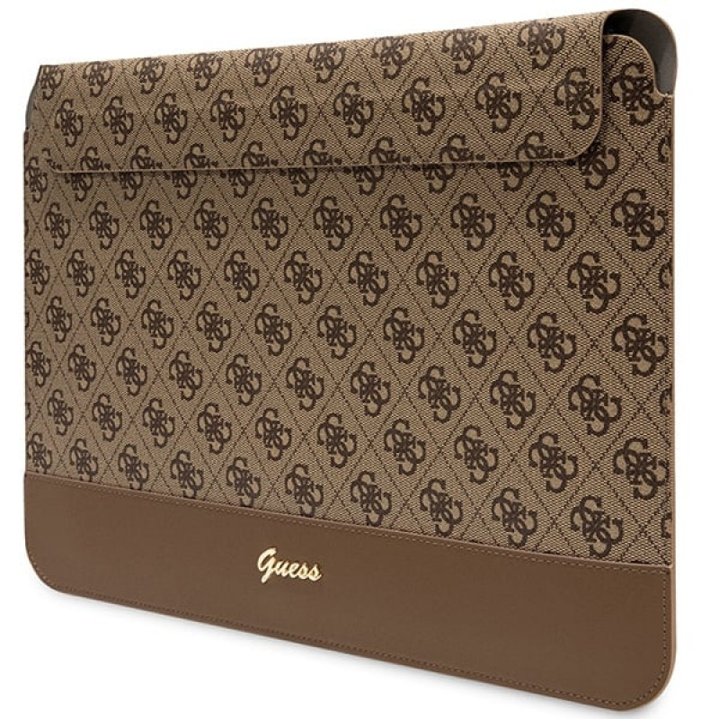Θήκη laptop Guess GUCS14PS4SGW 14", 4G Stripe Metal Logo, καφέ