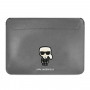 Θήκη laptop Karl Lagerfeld KLCS16PISFG 16 ιντσών, Saffiano Ikonik Karl, ασημί