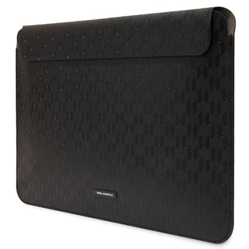 Θήκη Laptop Karl Lagerfeld KLCS14SAKLHPK για 14 ίντσες, μαύρη, Saffiano Monogram Plaque
