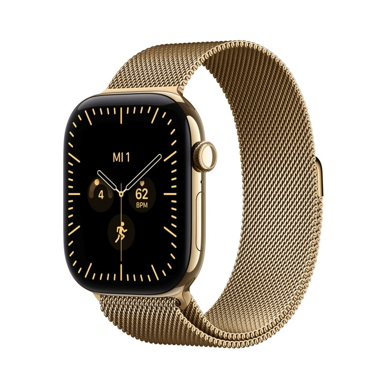 Apple Watch Series 12 GPS + Cellular 46 mm Θήκη από τιτάνιο Radiant Gold με Milanese Loop Radiant Gold, M/L