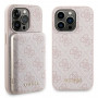 Guess GUBPM5P14L4GEMGP Apple iPhone 14 Pro Θήκη Σκληρή + 5000 mAh MagSafe Powerbank Σετ, 4G Metal Logo, ροζ