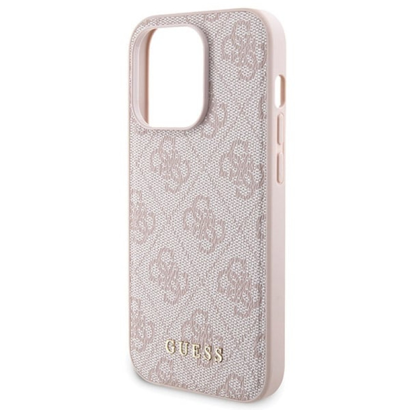 Guess GUBPM5P14L4GEMGP Apple iPhone 14 Pro Θήκη Σκληρή + 5000 mAh MagSafe Powerbank Σετ, 4G Metal Logo, ροζ
