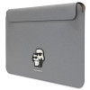 Θήκη Laptop Karl Lagerfeld KLCS14SAKCPMG για 14 ίντσες, ασημί, Saffiano Karl&Choupette