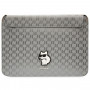 Θήκη Laptop Karl Lagerfeld KLCS14SAKHPCG για 14 ίντσες, ασημί, Saffiano Monogram Choupette