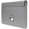 Θήκη Laptop Karl Lagerfeld KLCS14SAKHPCG για 14 ίντσες, ασημί, Saffiano Monogram Choupette