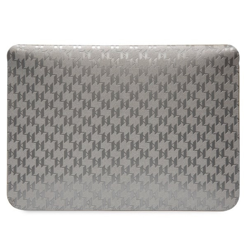 Θήκη Laptop Karl Lagerfeld KLCS14SAKHPCG για 14 ίντσες, ασημί, Saffiano Monogram Choupette