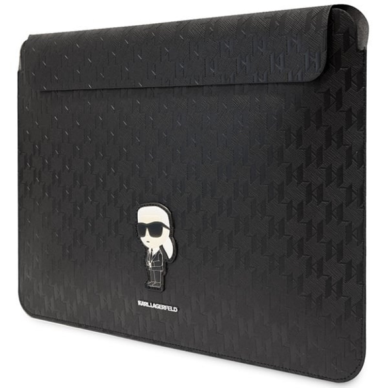 Θήκη Laptop Karl Lagerfeld KLCS14SAKHPKK για 14", μαύρη, Saffiano Monogram Ikonik