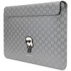 Θήκη Laptop Karl Lagerfeld KLCS14SAKHPKG για 14 ίντσες, ασημί, Saffiano Monogram Ikonik