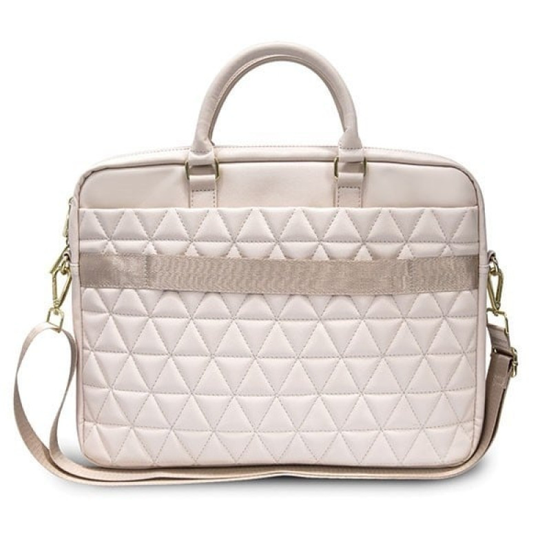 Guess GUCB15QLPK Τσάντα Laptop 15 inch, ροζ, Quilted