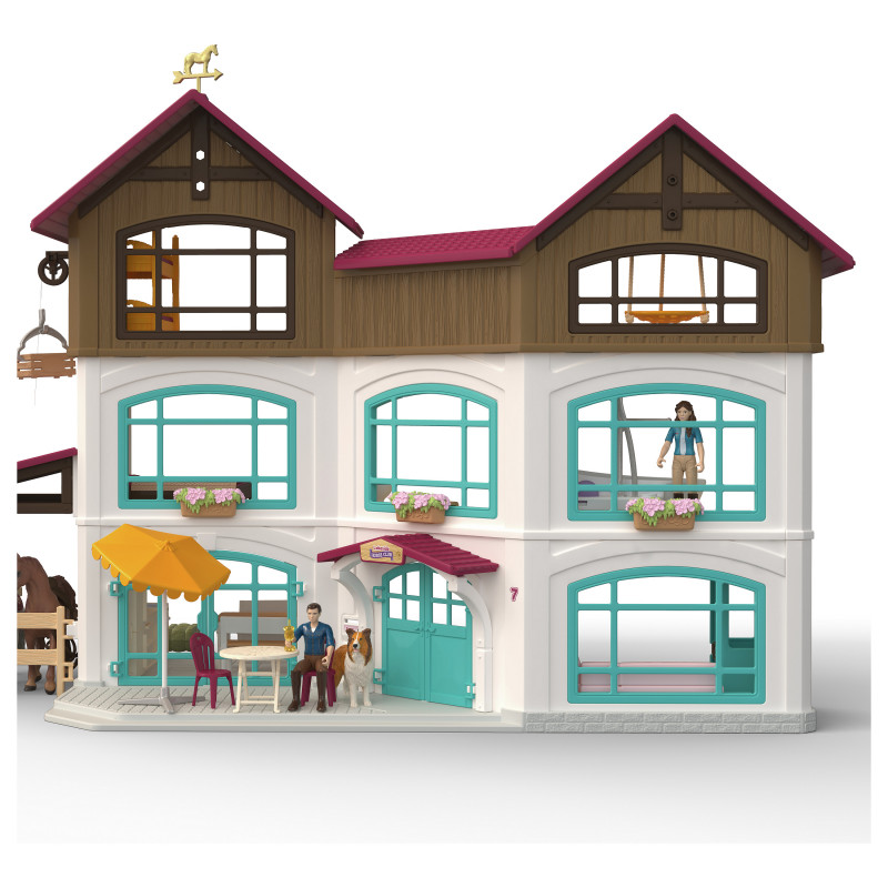 Schleich Horse Club παραλίμνια βίλα και πάντοκ σετ παιχνιδιού 42785