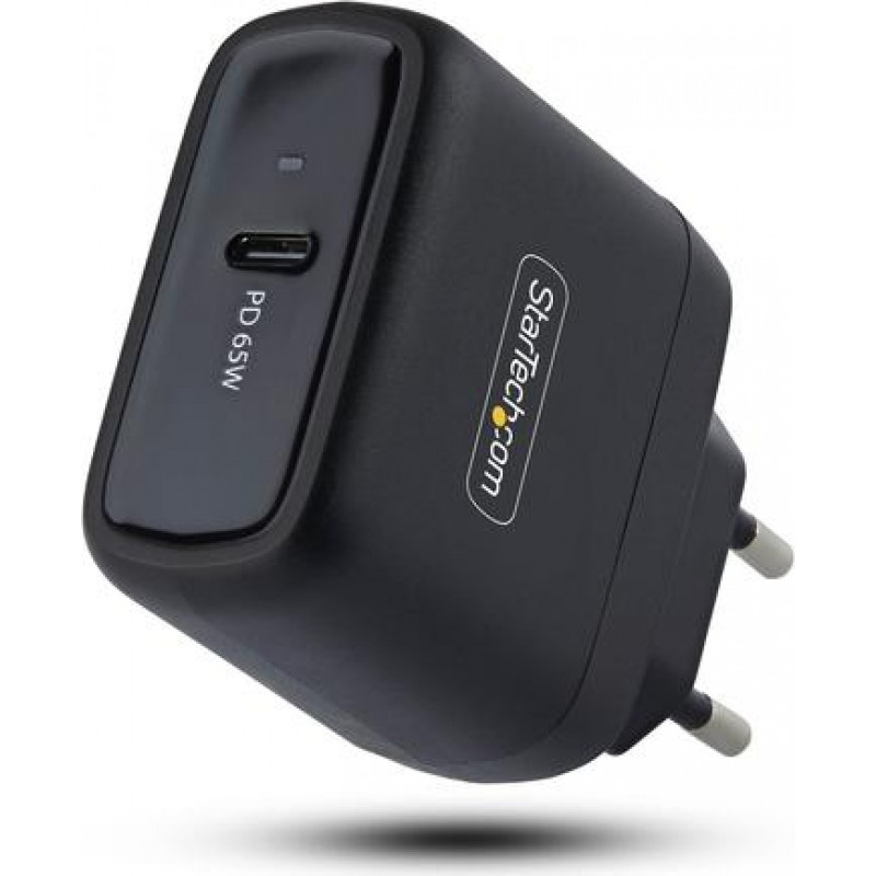 StarTech.com 1065EB-WALL-CHARGER φορτιστής τοίχου 65 W USB-C GaN για φορητό υπολογιστή, μαύρος