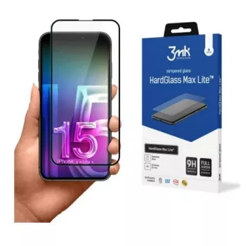 3MK Apple iPhone 15 HardGlass Max Lite Black Προστασία Οθόνης