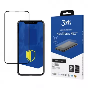 3MK Apple iPhone XR/11 μαύρο - HardGlass Max γυαλί tempered προστασία οθόνης