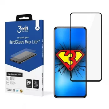 3MK Hard Glass Max Lite Μεμβράνη Προστασίας Οθόνης για Xiaomi Poco X3 NFC / Poco X3 Pro - Μαύρο
