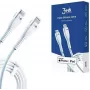 3MK Καλώδιο Hyper Silicone USB-C σε Lightning 20W 3A Λευκό 1m