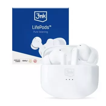 3MK LifePods Protection Bluetooth 5.3 ANC Technology Λευκό