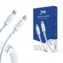 3MK Universal Hyper Silicone Καλώδιο Type-C to Type-C 60W 3A Λευκό