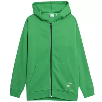4F Ανδρικό Deep Green Φούτερ με στρογγυλή λαιμόκοψη SS23 Regular Fit Μέγεθος S