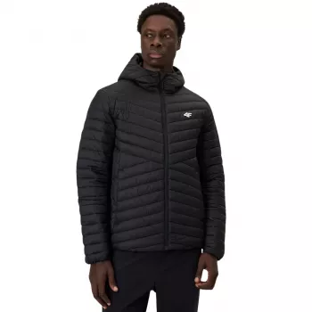 4F ανδρικό M0852 Deep Black ανοιξιάτικο/καλοκαιρινό μπουφάν με επίστρωση DWR, Μέγεθος L