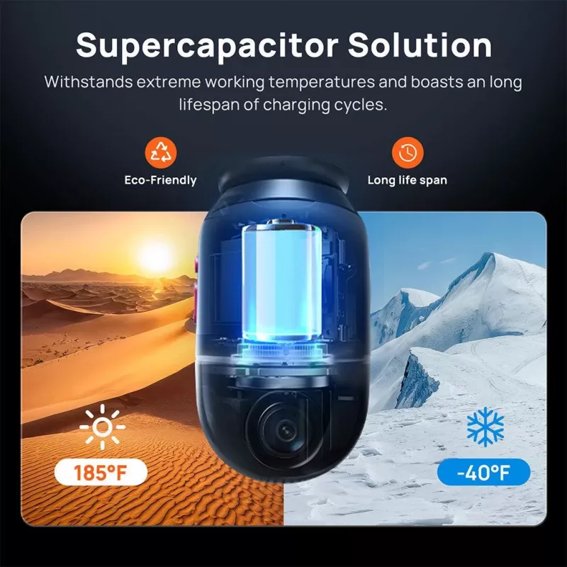 70mai Dash Cam 4K Omni X800 Μαύρο