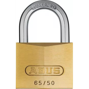 ABUS 65/50 KD Λουκέτο – Συμπαγές ορειχάλκινο σώμα, σκληρυμένο χαλύβδινο τόξο, ίδιο κλειδί