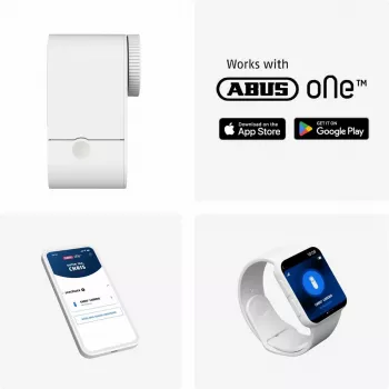 ABUS ABLO10000W ασύρματος μηχανισμός πόρτας – επιφανειακή τοποθέτηση για κυλίνδρους Euro-Profil, λευκό