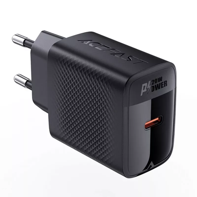 ACEFAST A82 GaN USB-C PD 20W Φορτιστής τοίχου - Μαύρο
