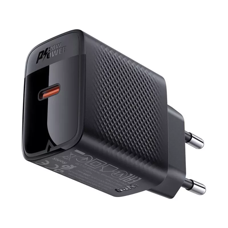 ACEFAST A82 GaN USB-C PD 20W Φορτιστής τοίχου - Μαύρο