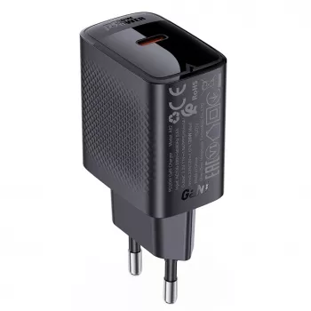 ACEFAST A82 GaN USB-C PD 20W Φορτιστής τοίχου - Μαύρο